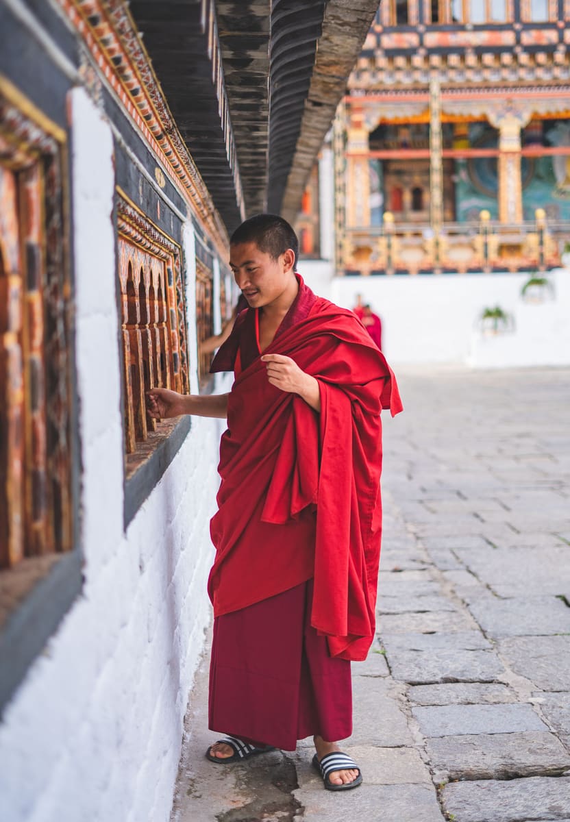 Man in Temple — Bhutan