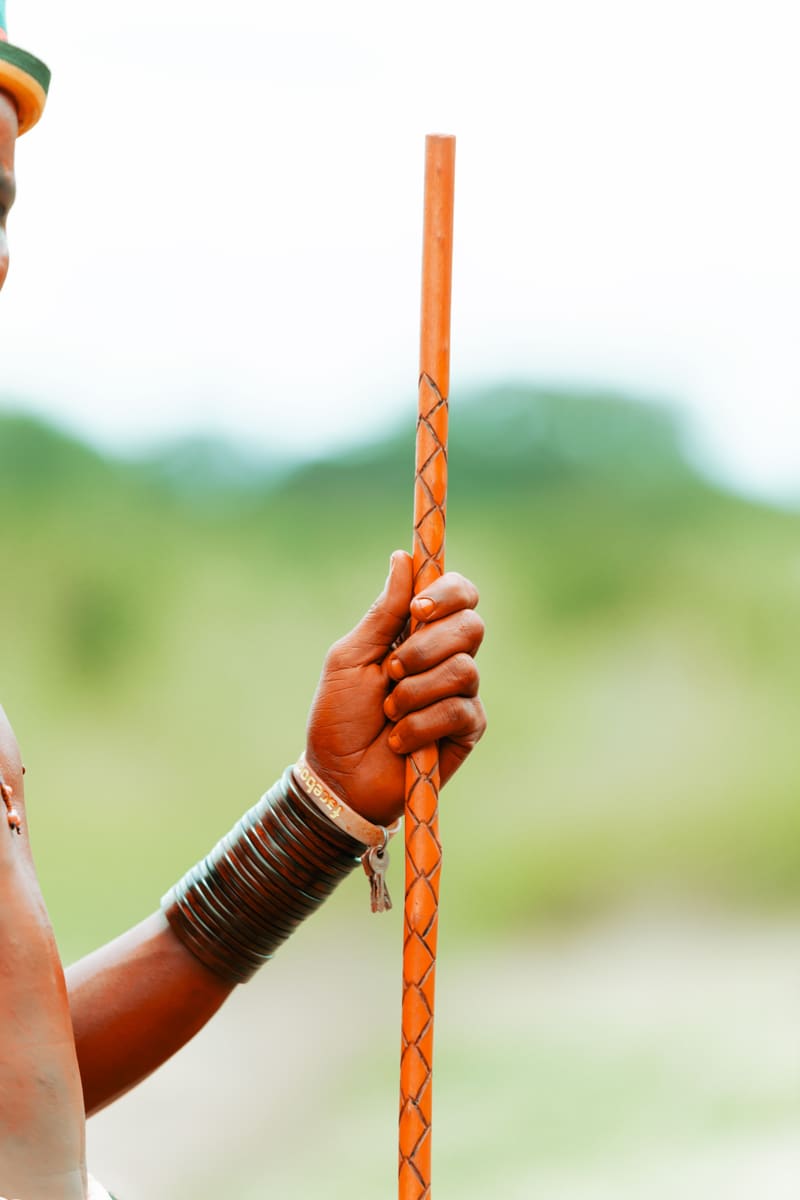Decorated Walking Stick — Botswana