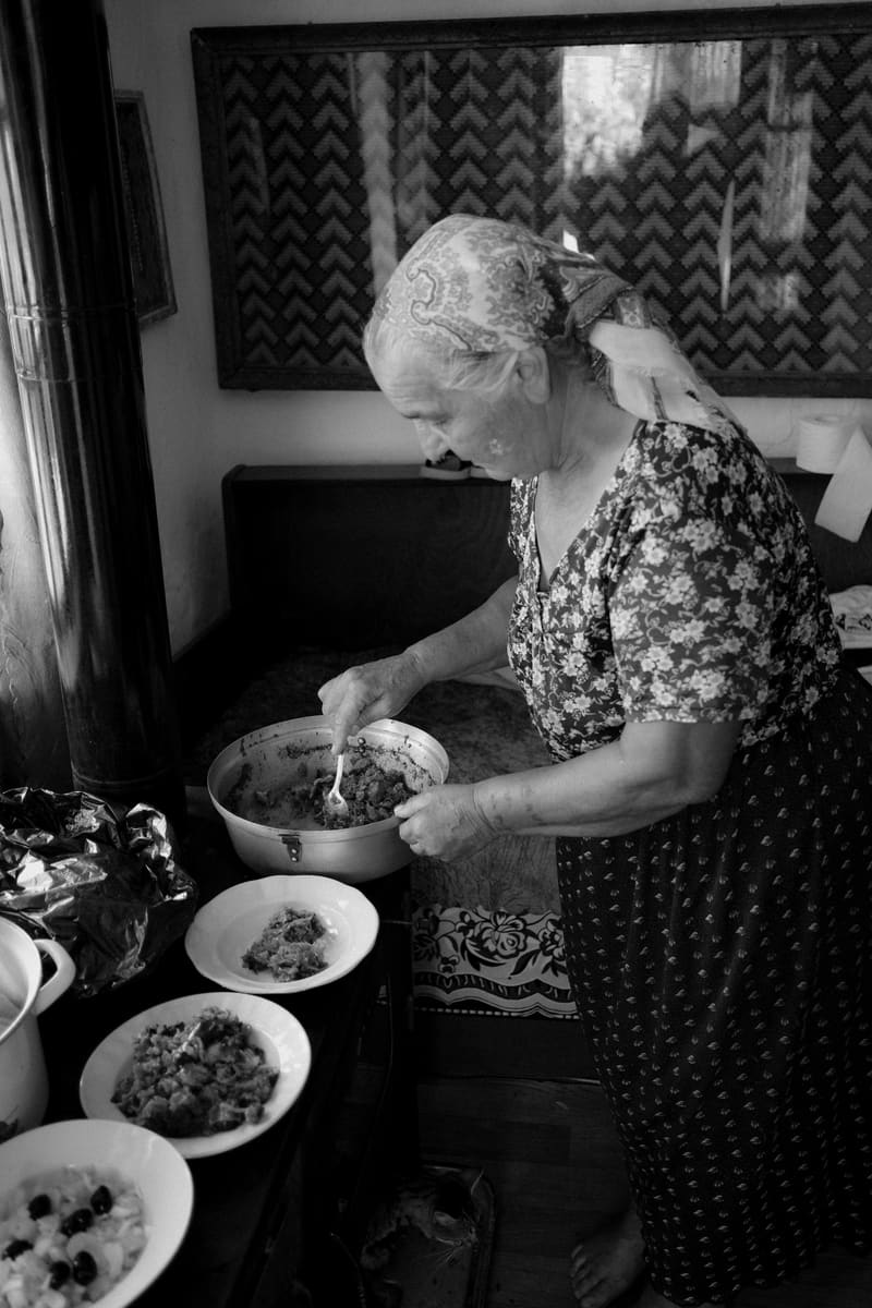 Elderly Woman Cooking — Bulgaria