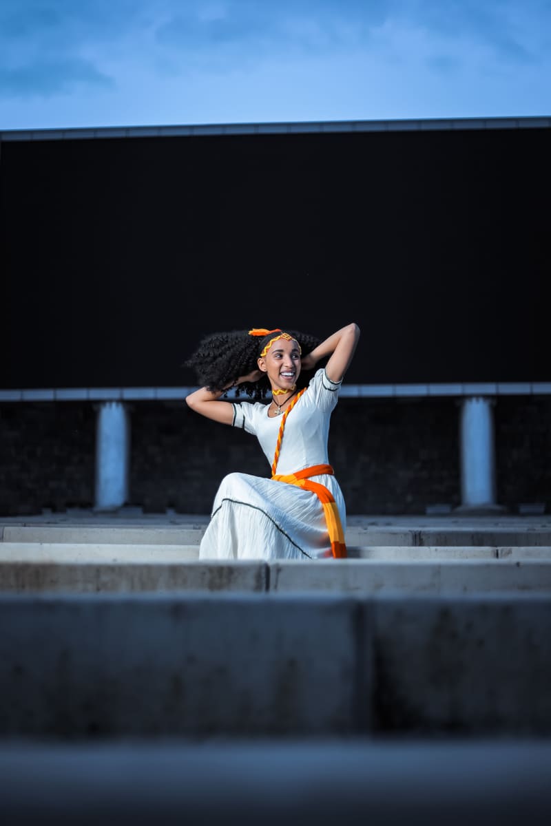 Woman on Bench — Eritrea