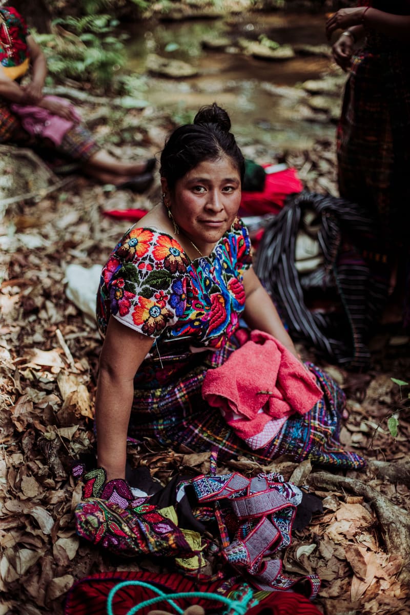 Woman by River — Guatemala