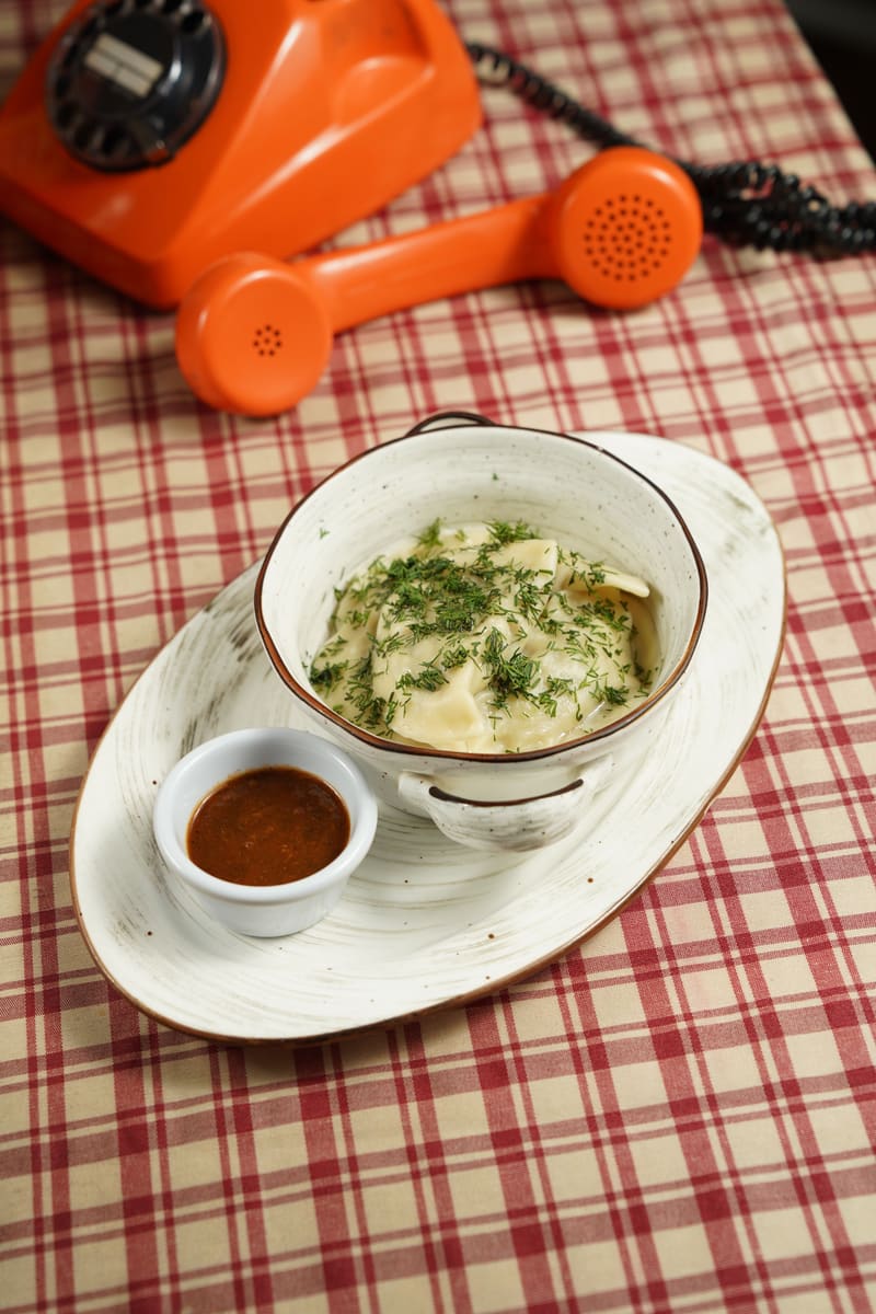 Dumplings and Sauce — Kazakhstan