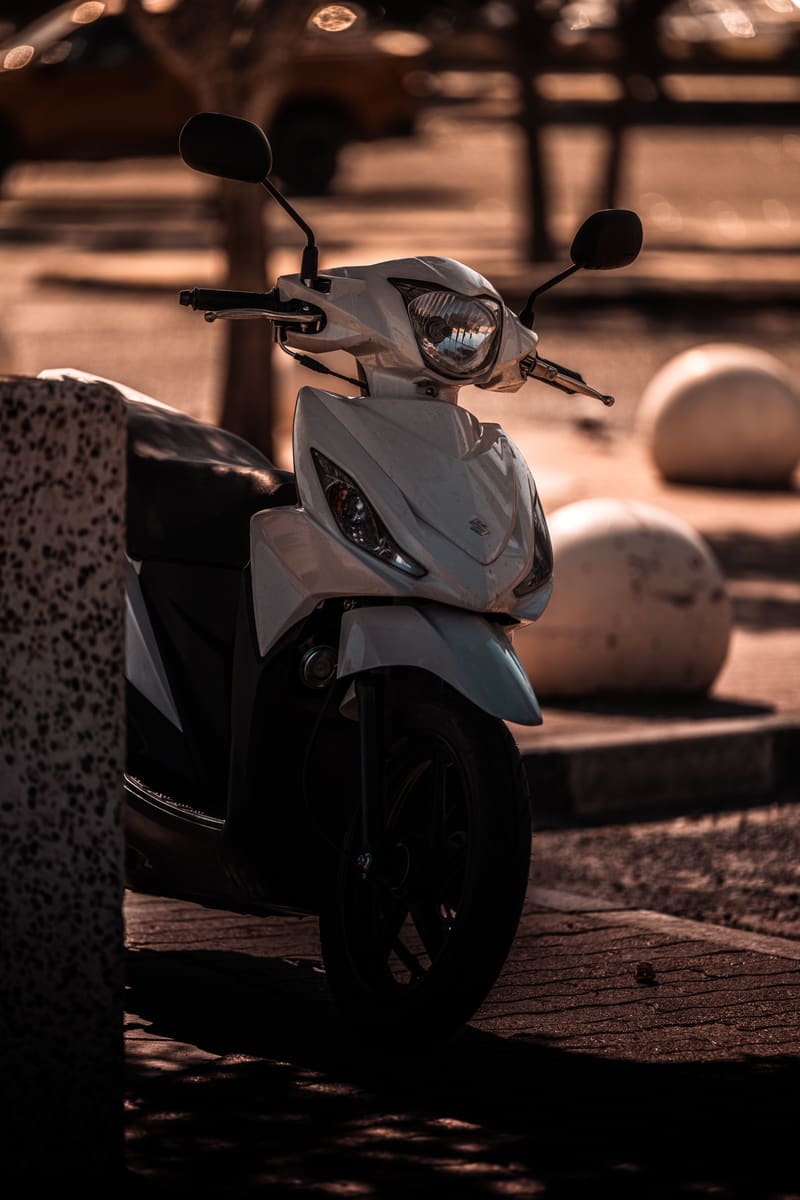 White Vespa Scooter — Kuwait