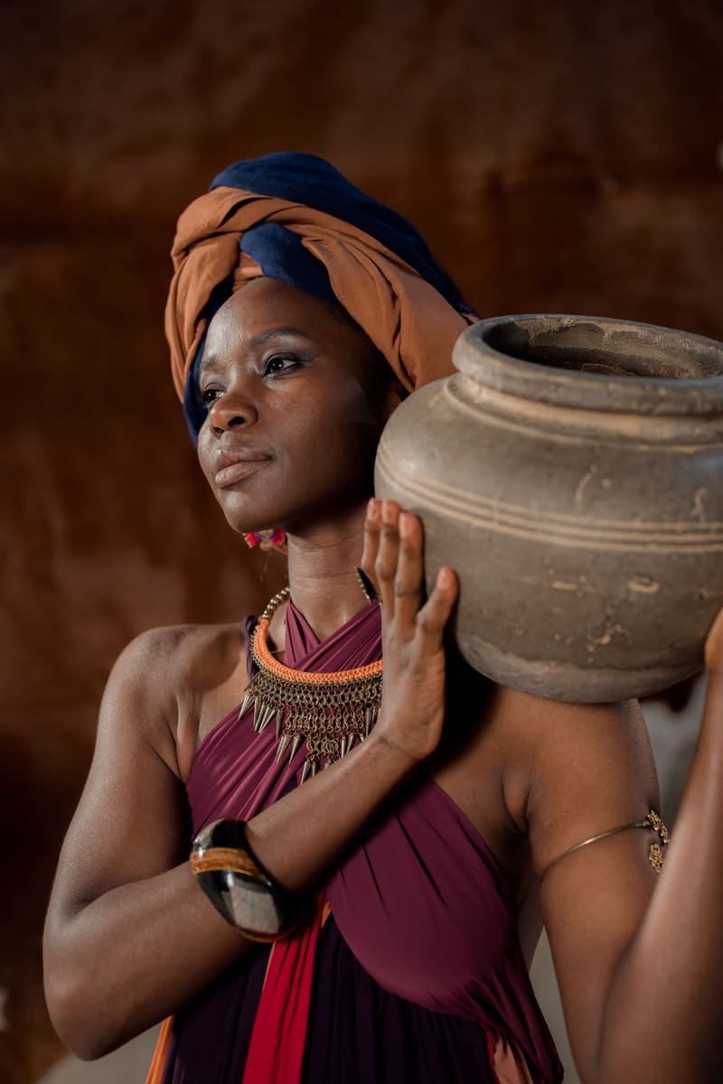 Woman with Jar — Namibia