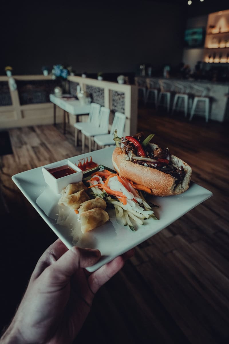 Burger on Plate — Vietnam